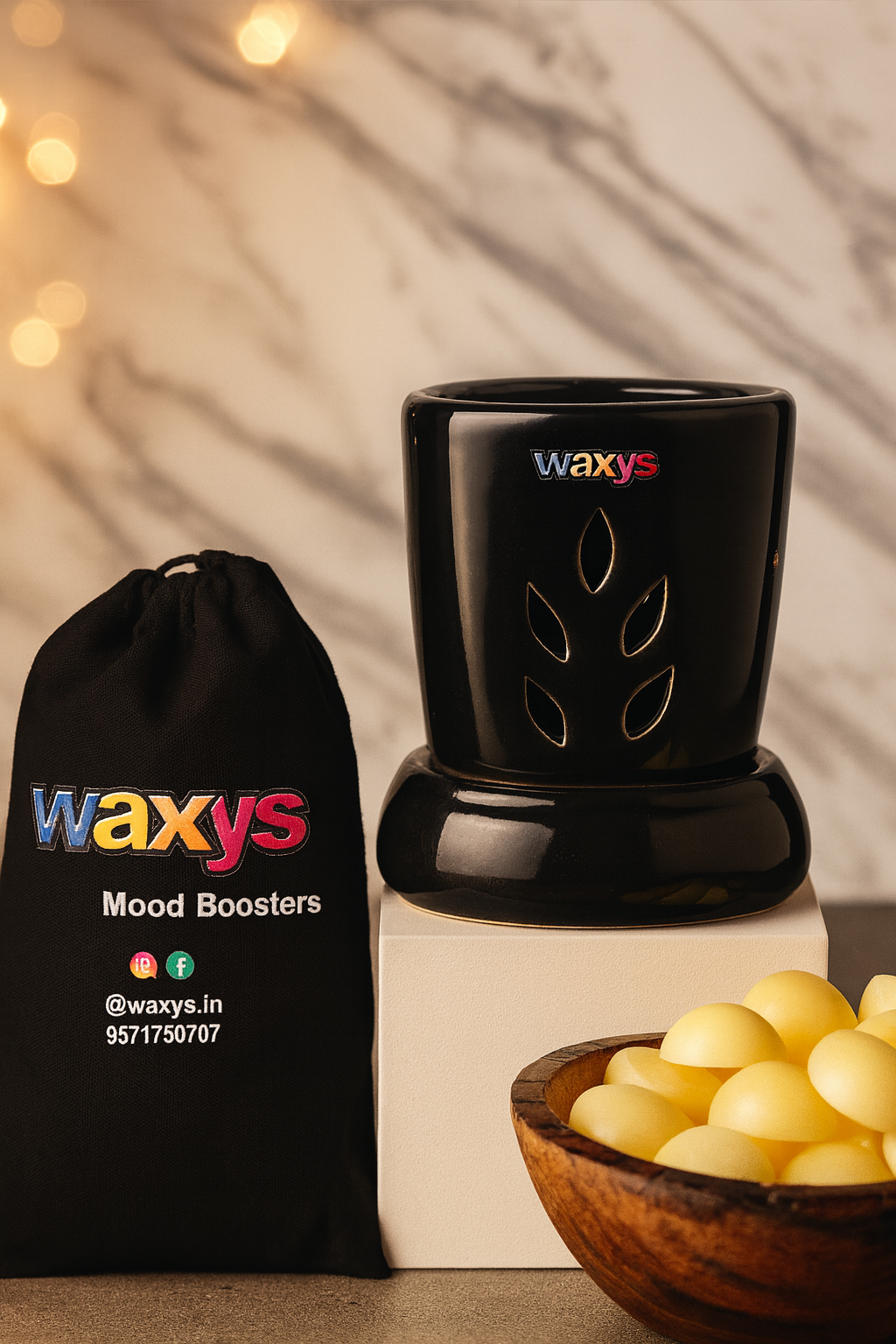 Waxys wax melts, Melter Kit - with 3 fragrance Packs of 100g