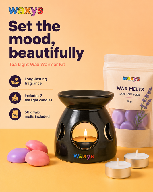 Waxys tester kit - Aroma diffuser with 50g waxmelts (non-electric)