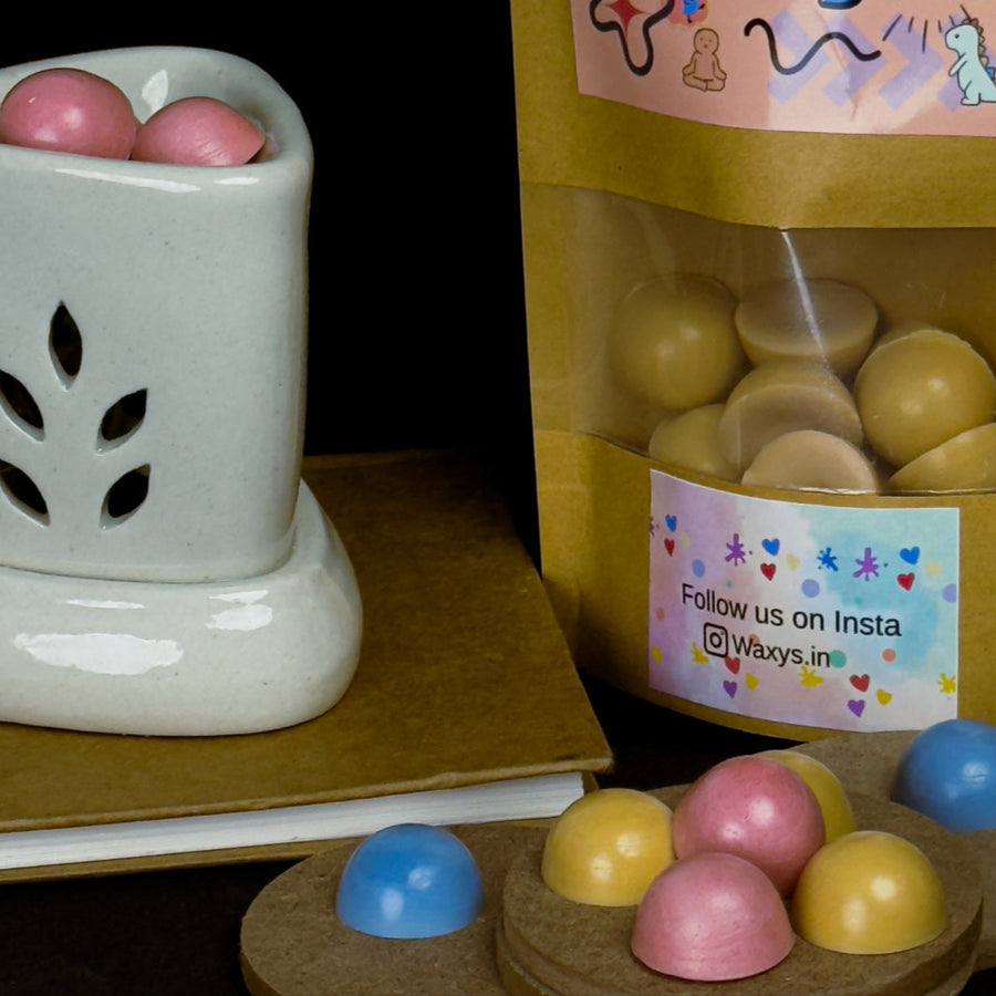 Waxys standard kit - 1 machine and 3 wax melts packets of 100 grams each.